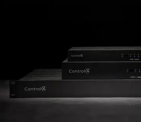 Control4 CORE controllers arranged by system size