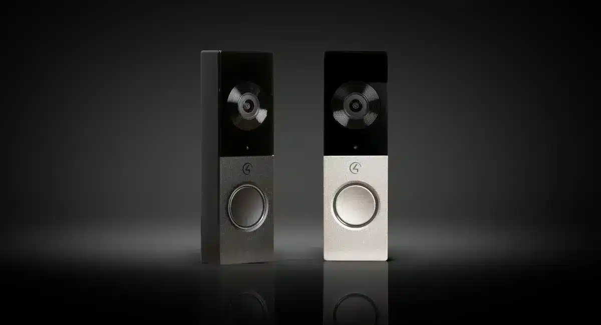 Control4 Chime video doorbell models on a dark background