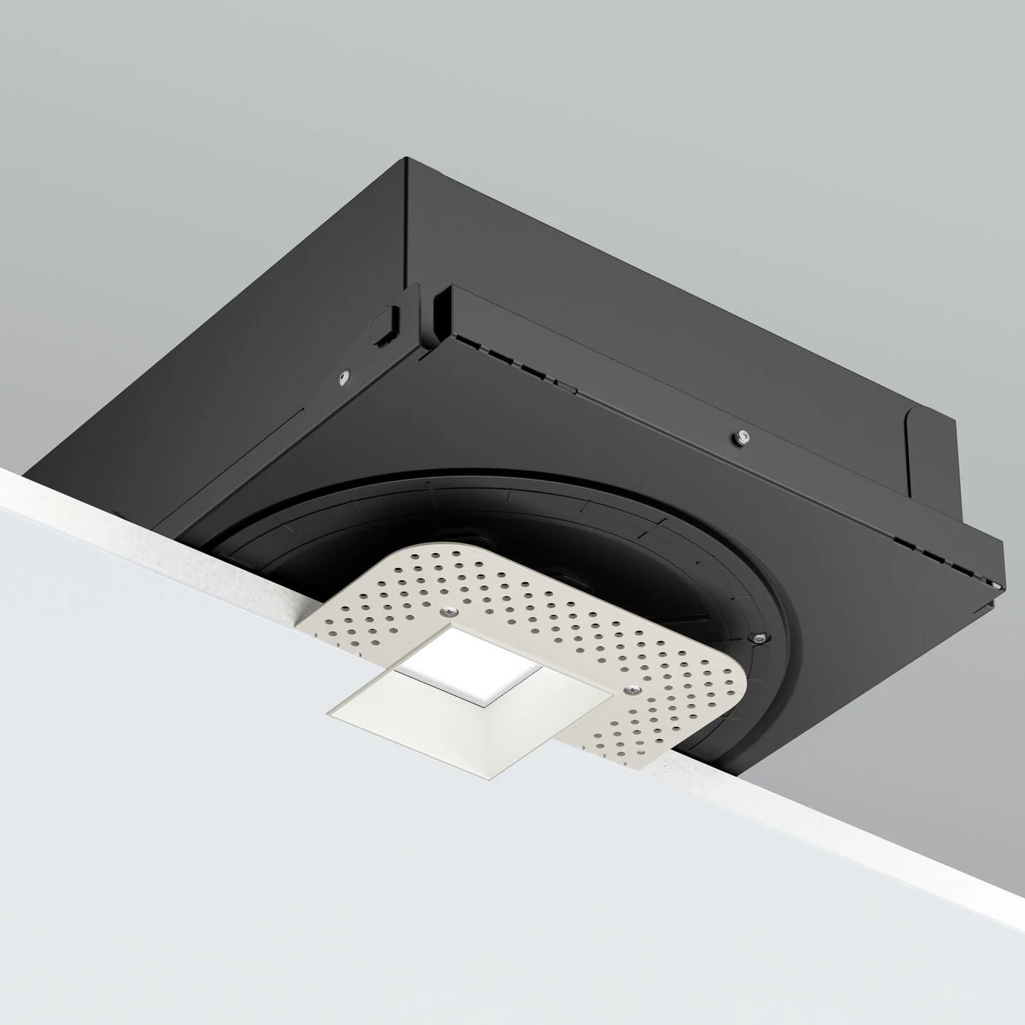 White Ketra D2 adjustable new-construction downlight fixture