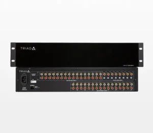 Rear connection panel of a Triad audio matrix